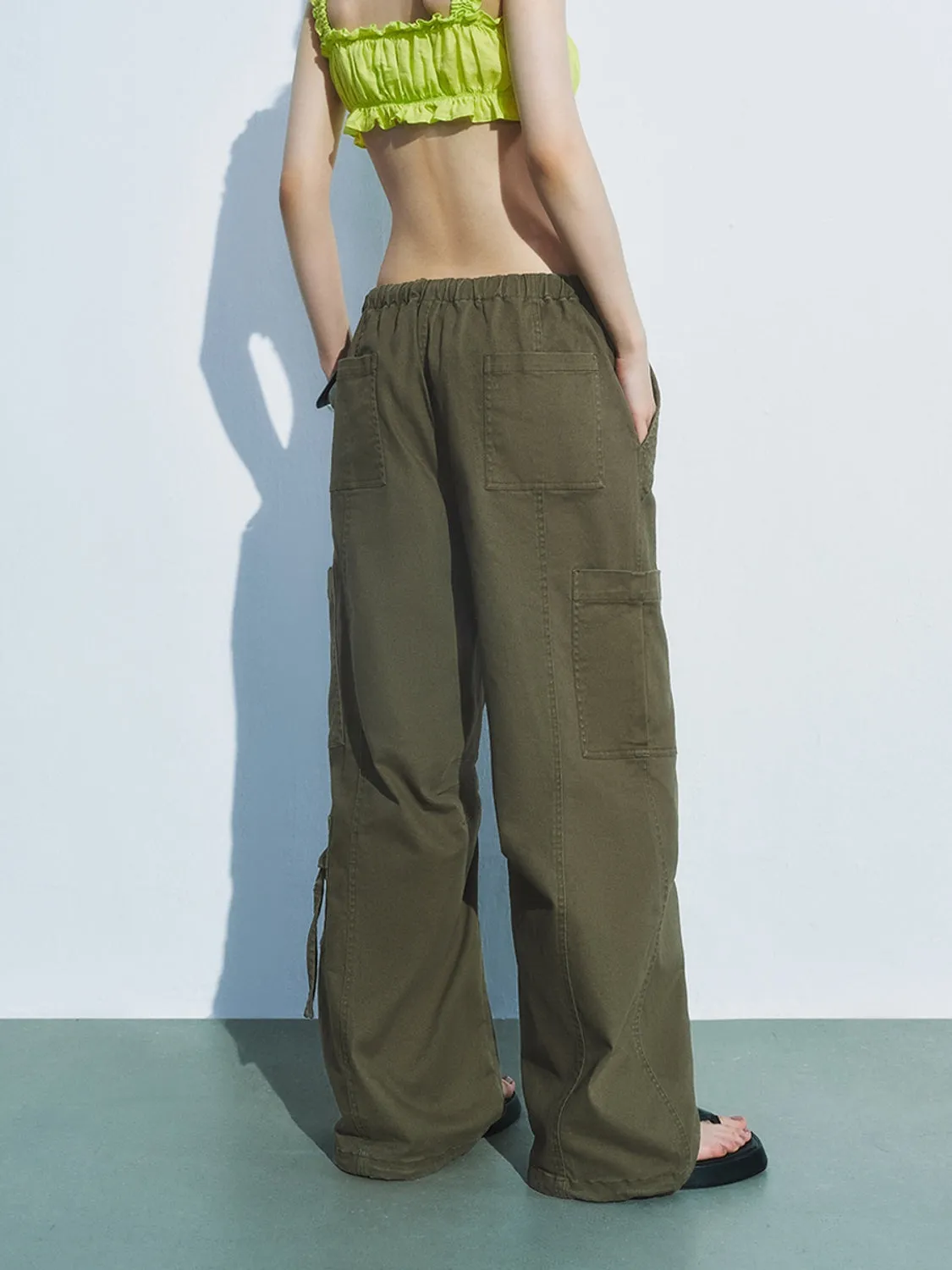 Drawstring Wide-Leg Pants sold by Urban Revivo product image thumbnail 3