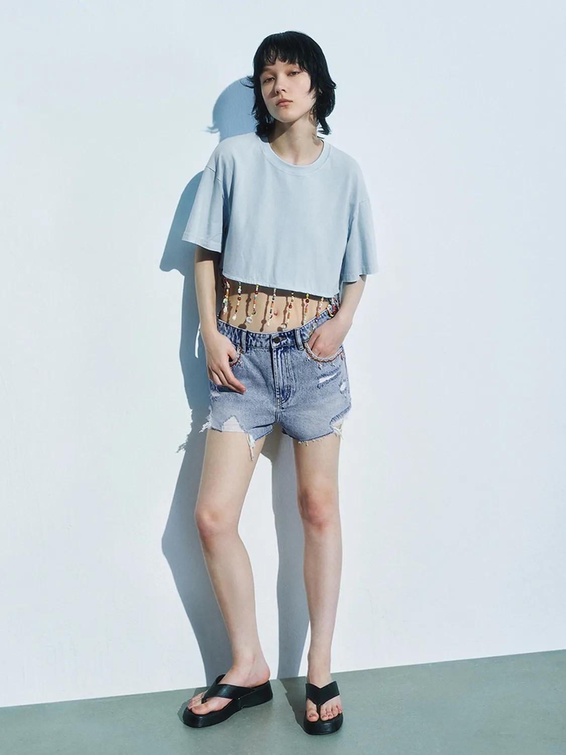 Leisure Denim Shorts sold by Urban Revivo product image thumbnail 5