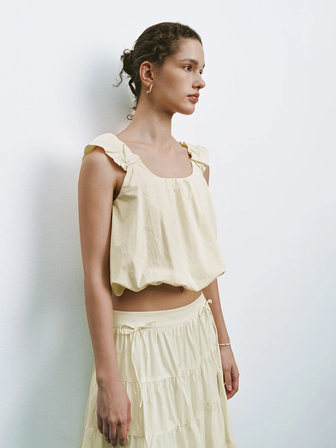 Wide Strap Ruffle Tops sold by Urban Revivo product image thumbnail 5