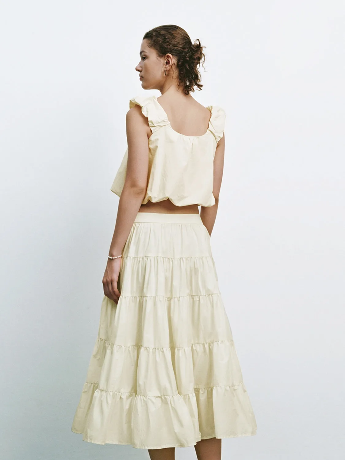 Wide Strap Ruffle Tops sold by Urban Revivo product image thumbnail 2