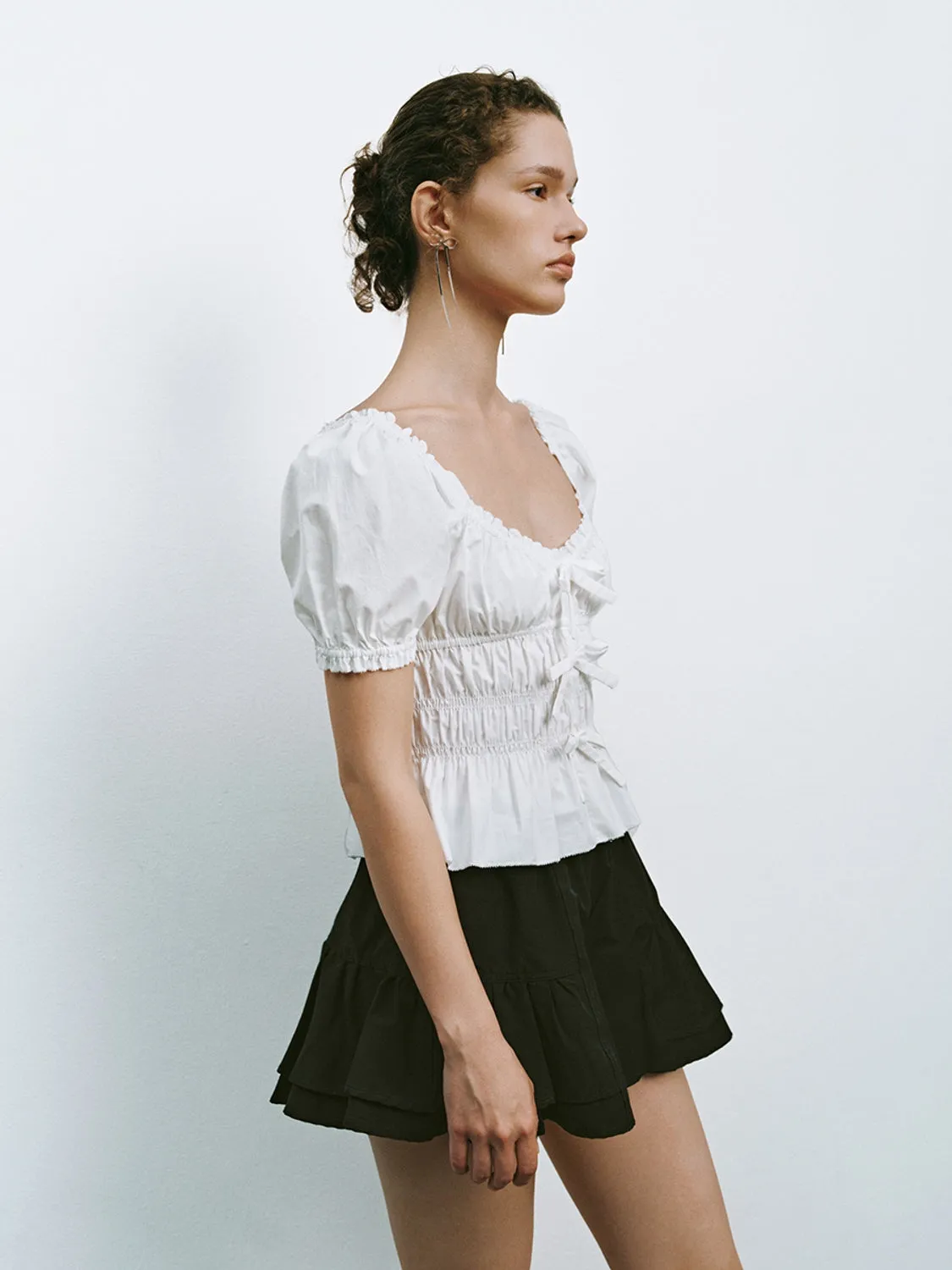 Bow Decor Ruffle Tops sold by Urban Revivo product image thumbnail 5