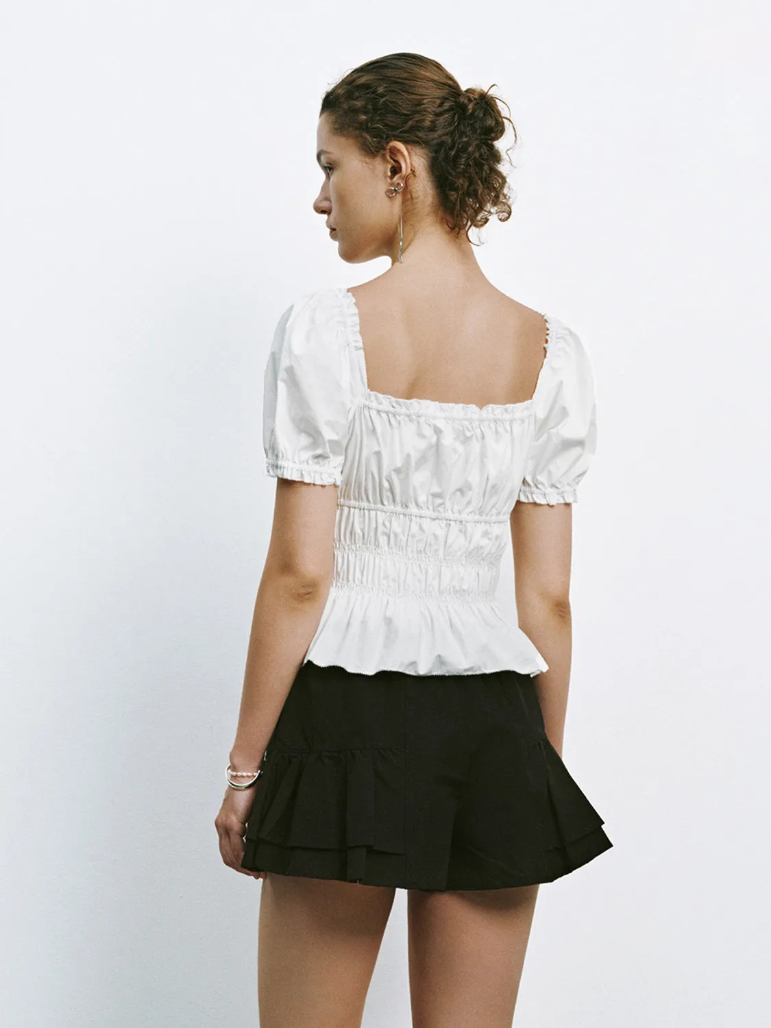 Bow Decor Ruffle Tops sold by Urban Revivo product image thumbnail 2