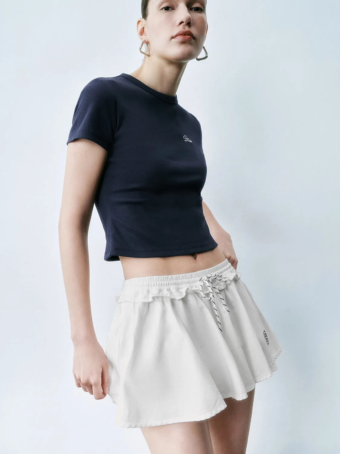 Cropped Short Sleeve T-Shirts sold by Urban Revivo product image thumbnail 5