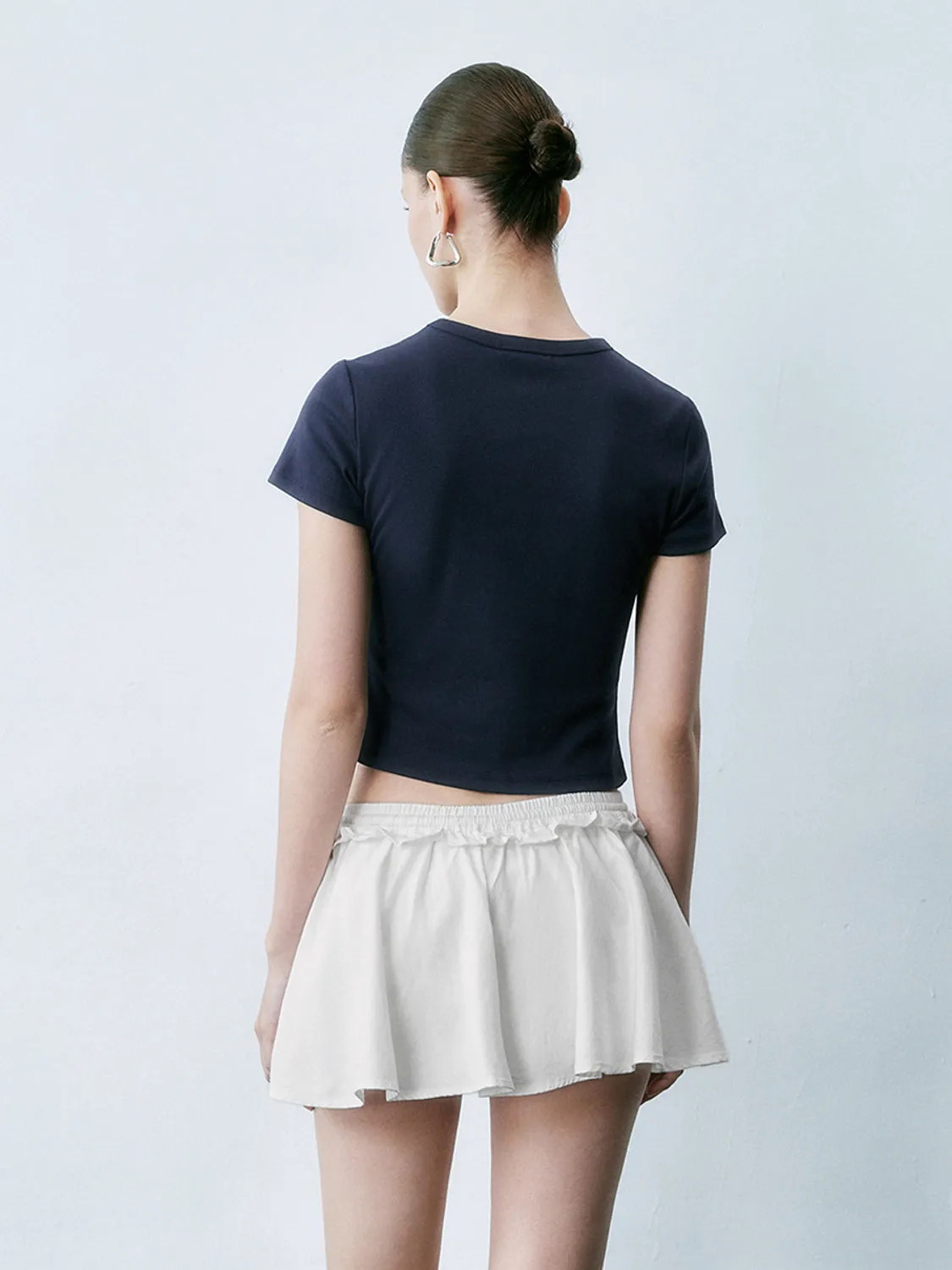 Cropped Short Sleeve T-Shirts sold by Urban Revivo product image thumbnail 2