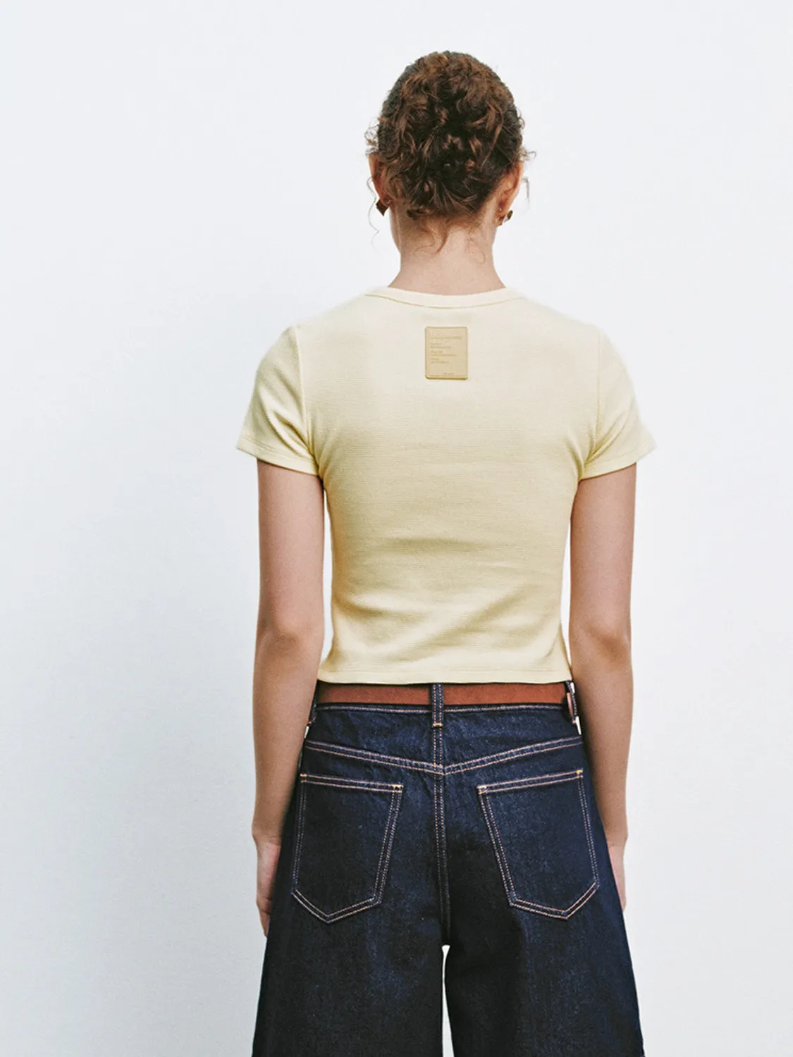 Cropped Short Sleeve T-Shirts sold by Urban Revivo product image thumbnail 2