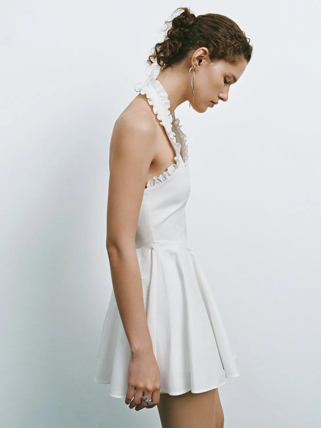 Ruffle Halter Mini Dresses sold by Urban Revivo product image thumbnail 5