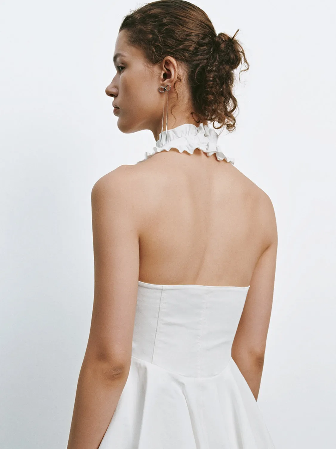 Ruffle Halter Mini Dresses sold by Urban Revivo product image thumbnail 3