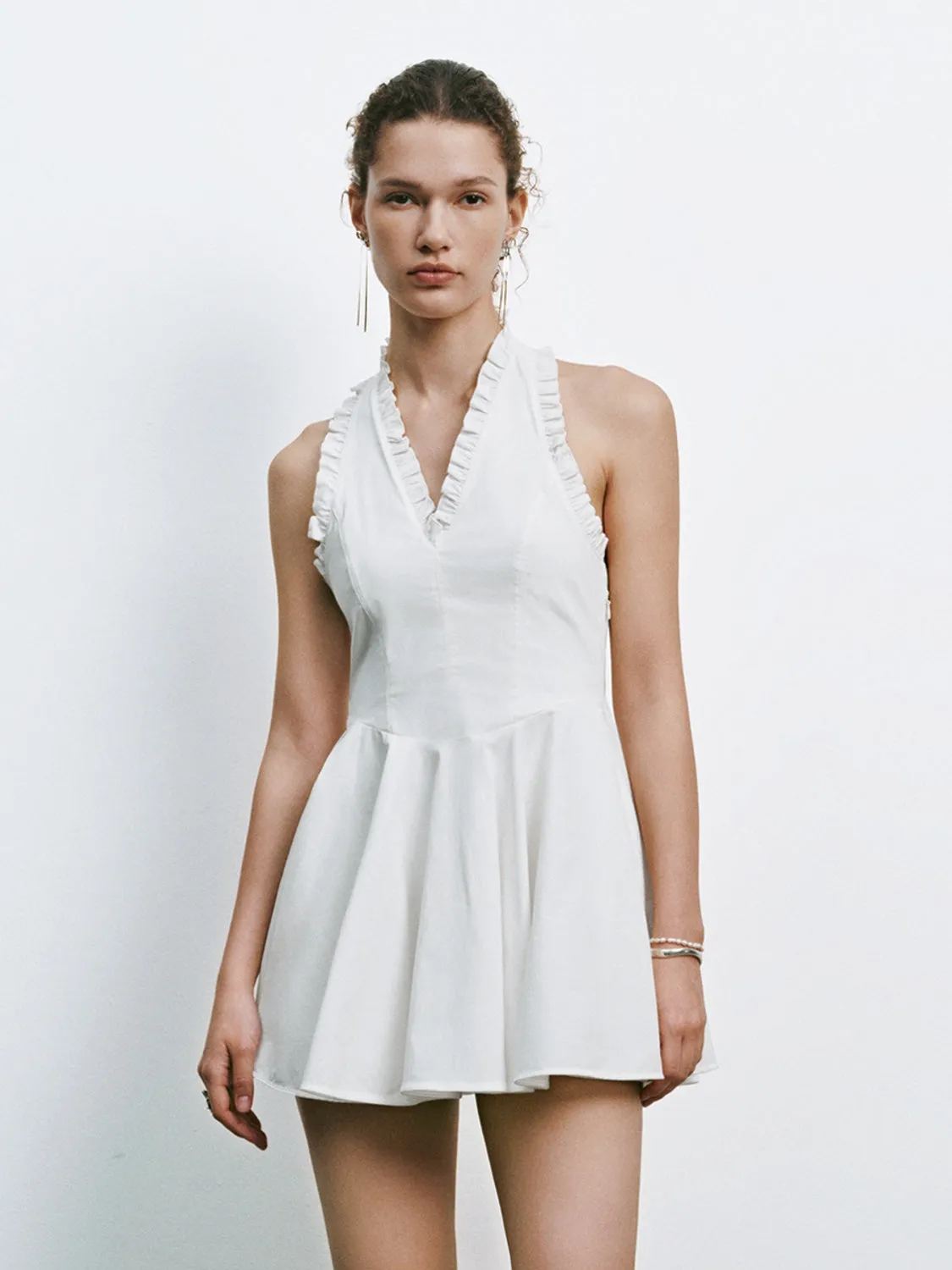 Ruffle Halter Mini Dresses sold by Urban Revivo
