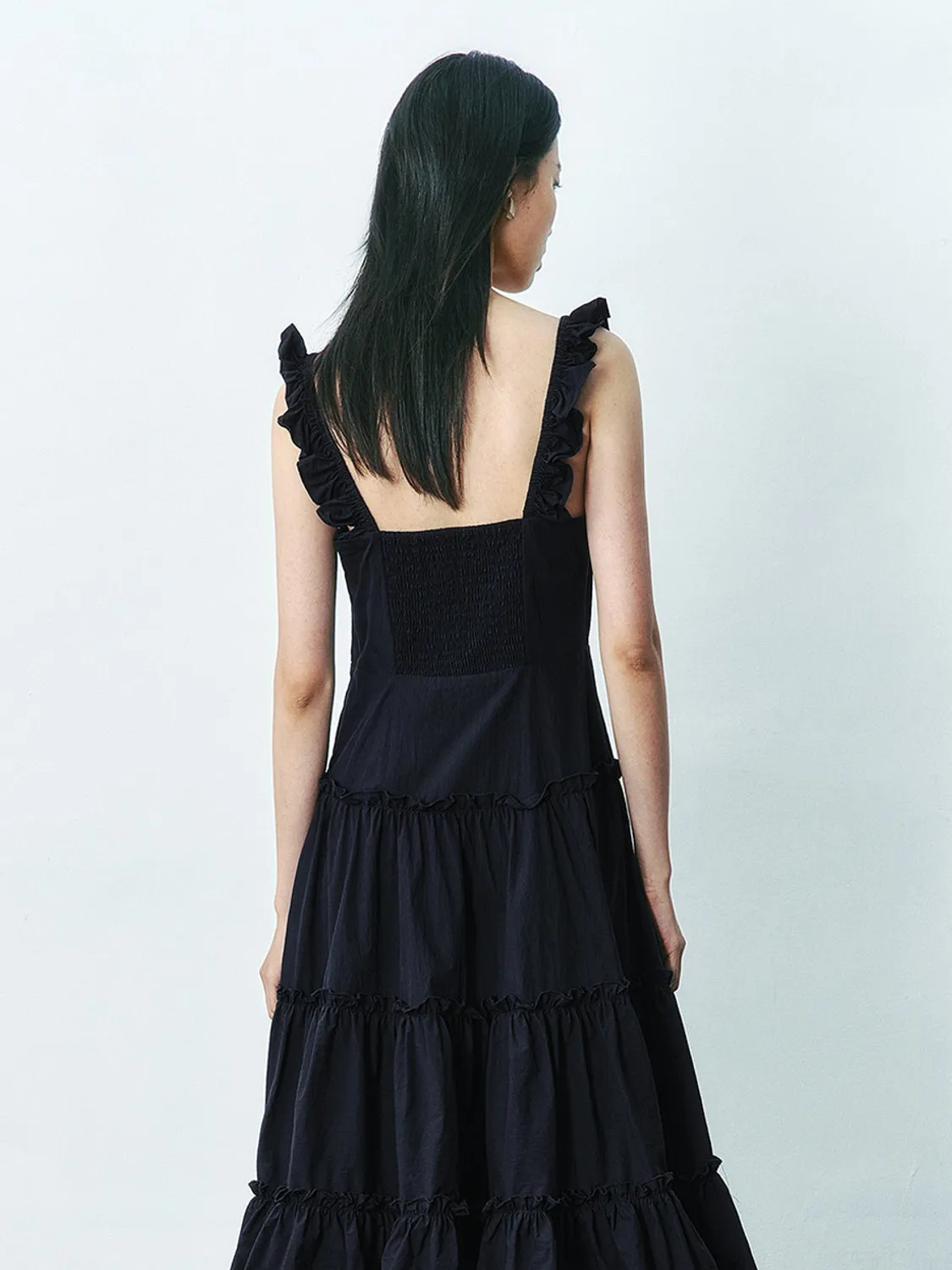 Wide Strap Ruffle Maxi Dresses sold by Urban Revivo product image thumbnail 2