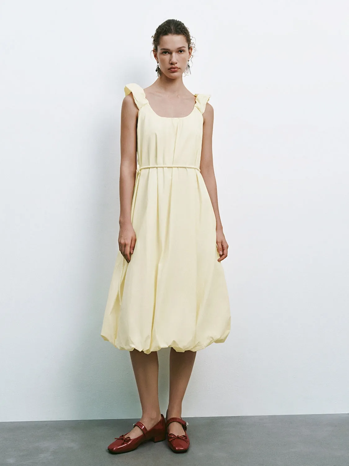 Wide Strap Ruffle Maxi Dresses sold by Urban Revivo