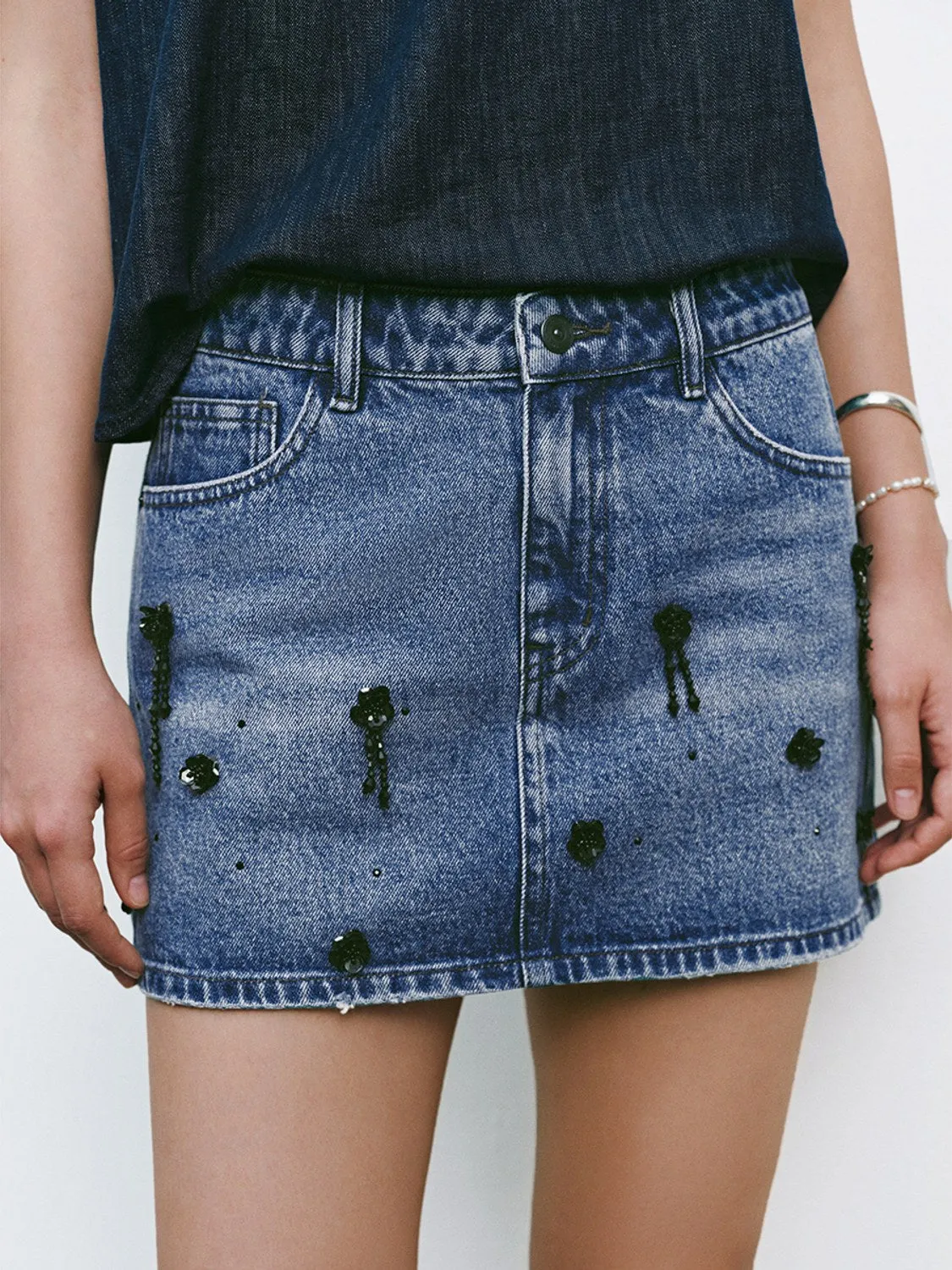 Denim Mini Skirts sold by Urban Revivo product image thumbnail 4