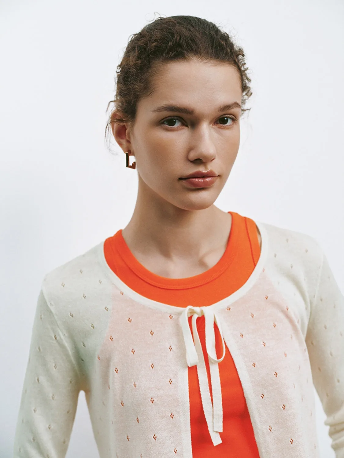 Lace Up Front Knitted Cardigans sold by Urban Revivo product image thumbnail 3