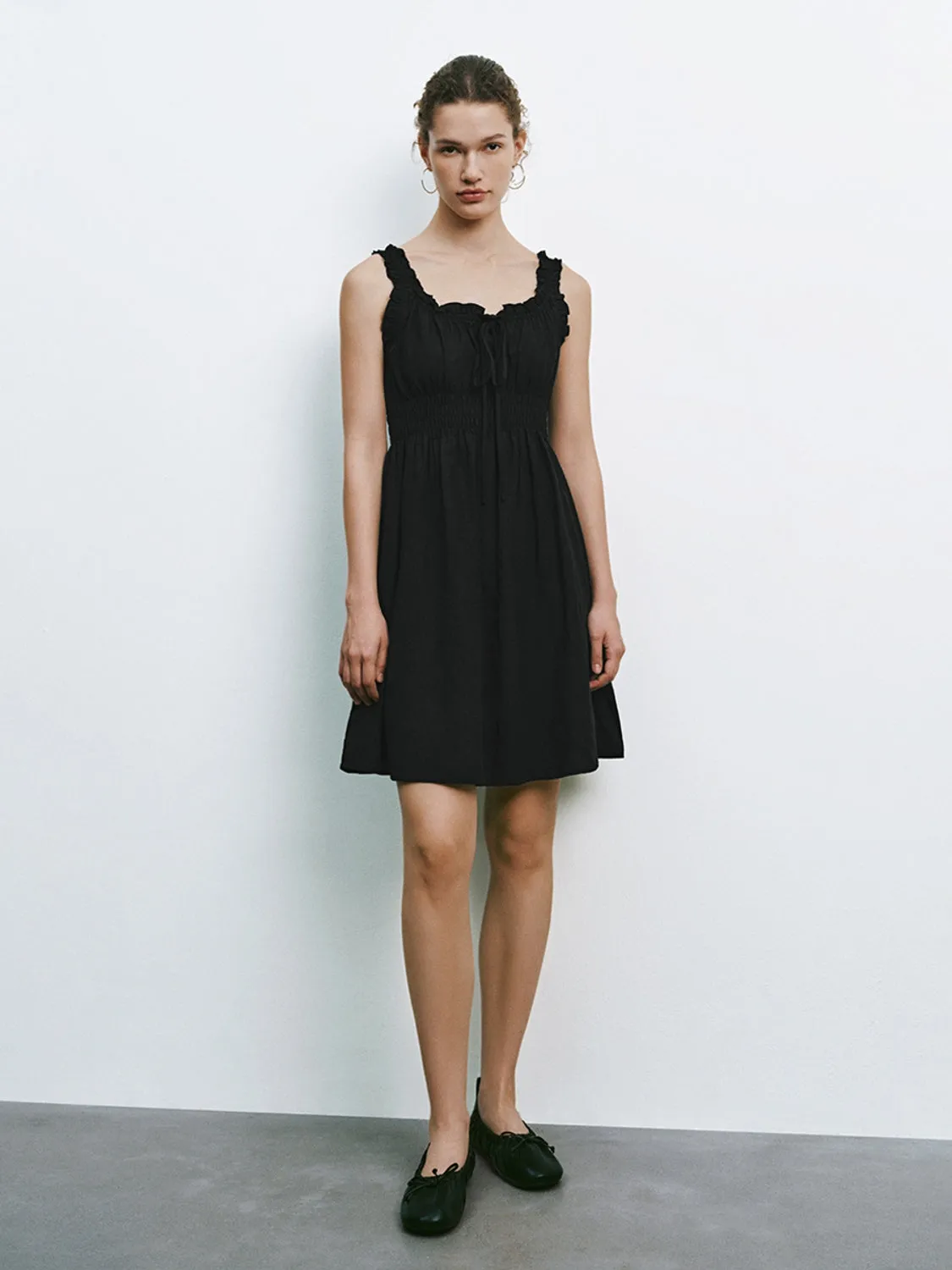 Shirred Ruffle Mini Dresses sold by Urban Revivo product image thumbnail 4