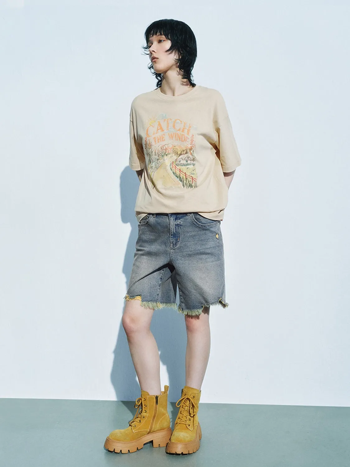 Denim Shorts sold by Urban Revivo product image thumbnail 5