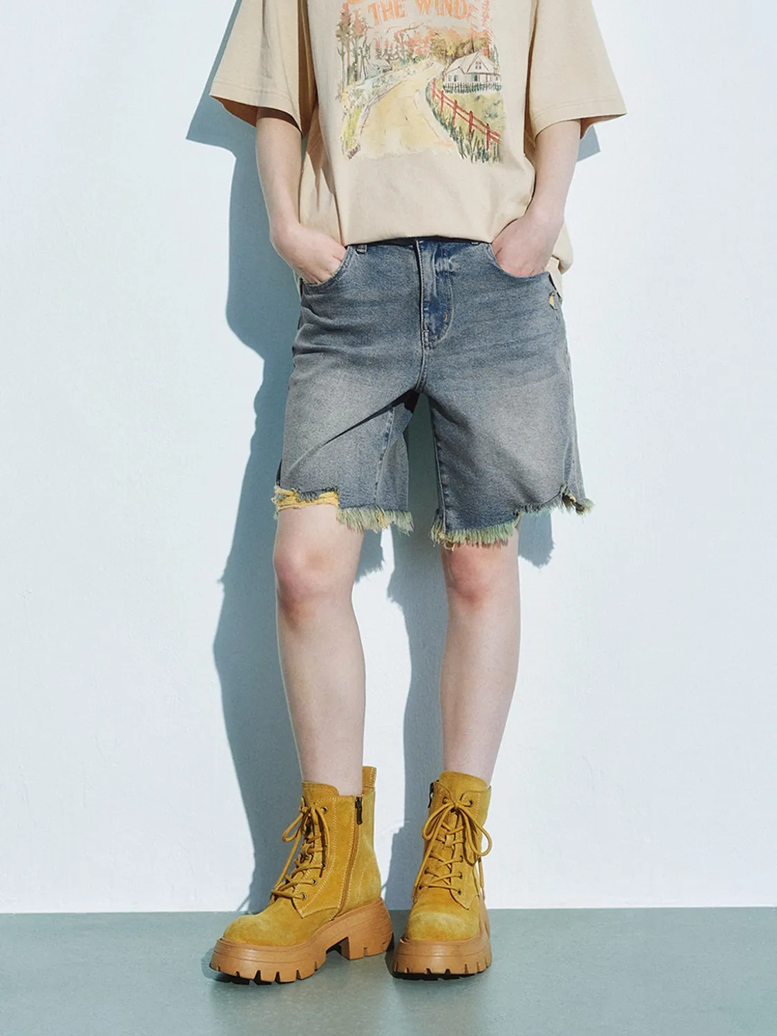 Denim Shorts sold by Urban Revivo product image thumbnail 2