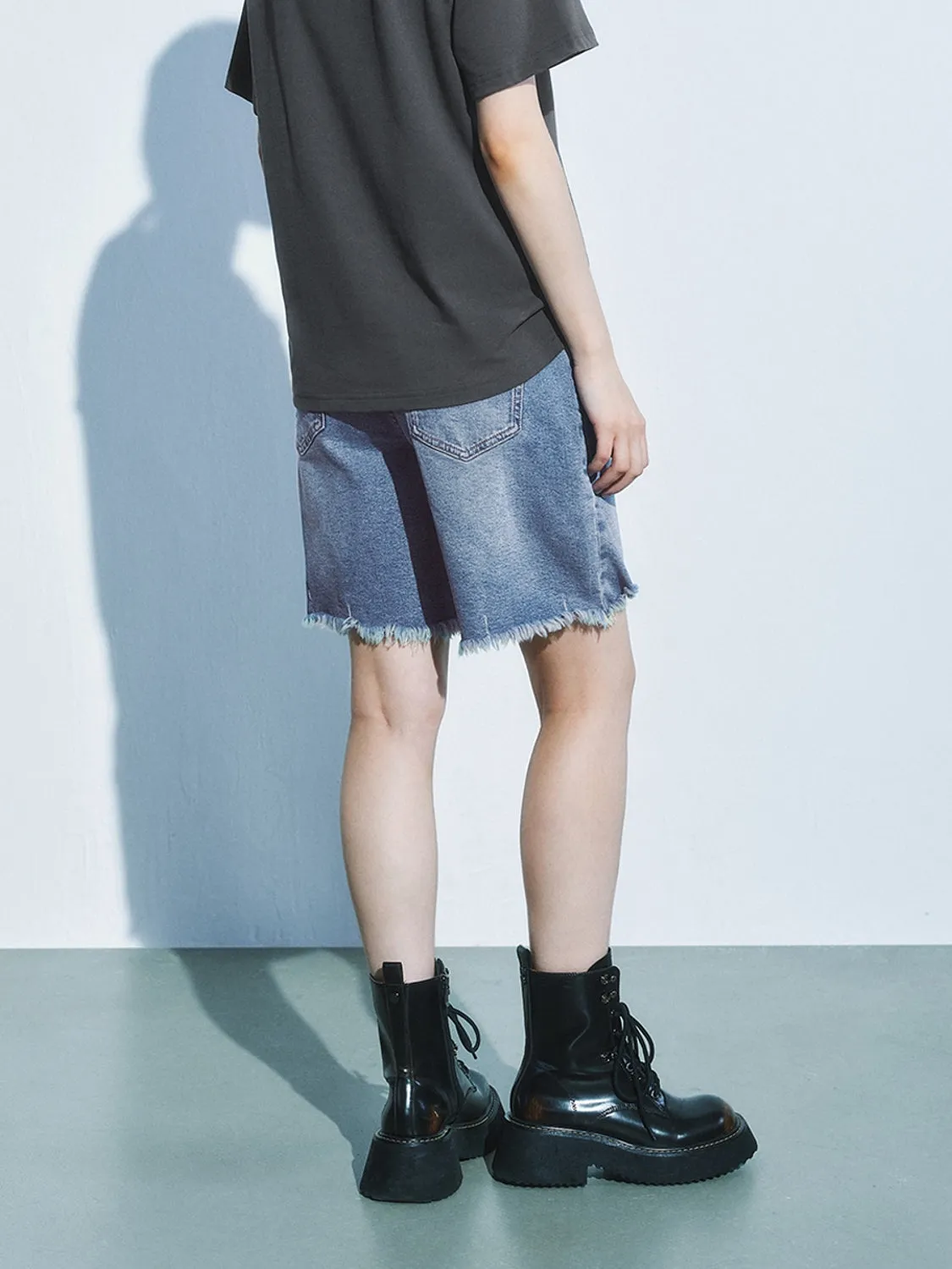 Denim Shorts sold by Urban Revivo product image thumbnail 3