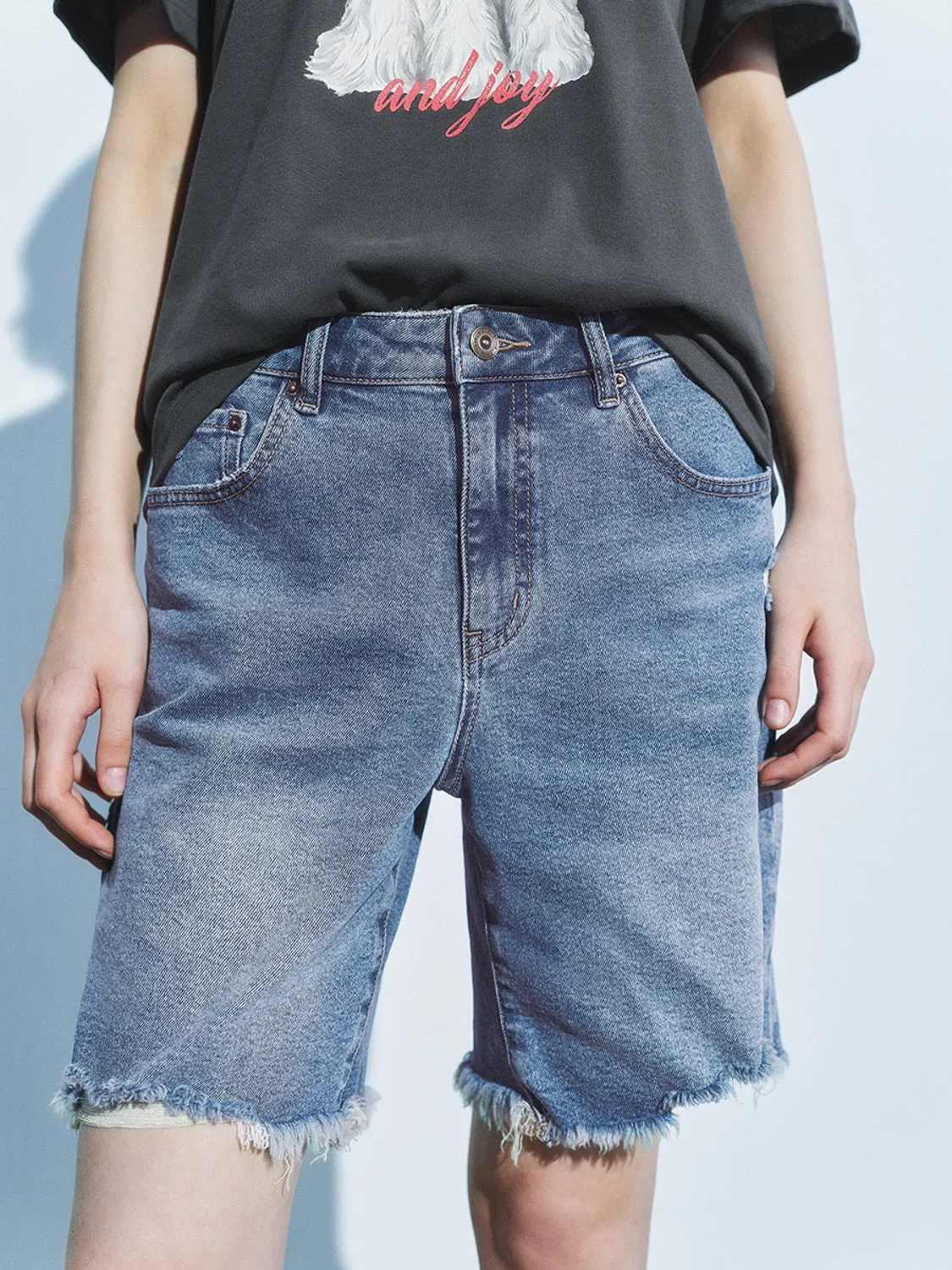 Denim Shorts sold by Urban Revivo product image thumbnail 4