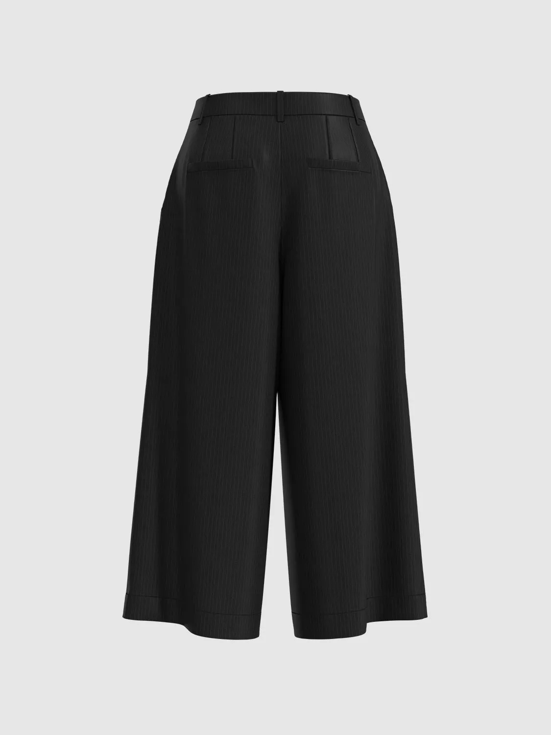 Tailored Wide-Leg Capri Pants sold by Urban Revivo product image thumbnail 2