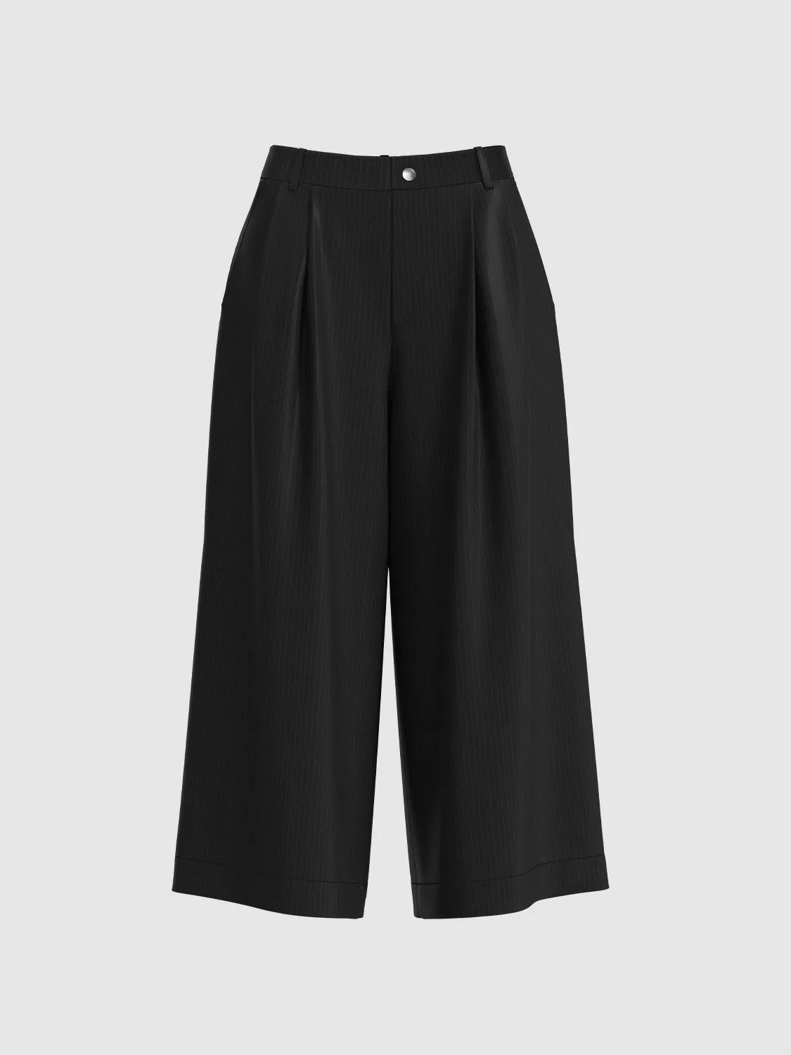 Tailored Wide-Leg Capri Pants sold by Urban Revivo