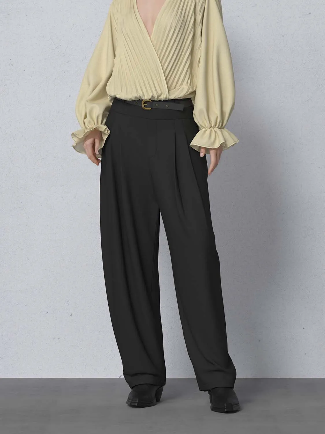 Tailored Wide-Leg Pants sold by Urban Revivo product image thumbnail 2
