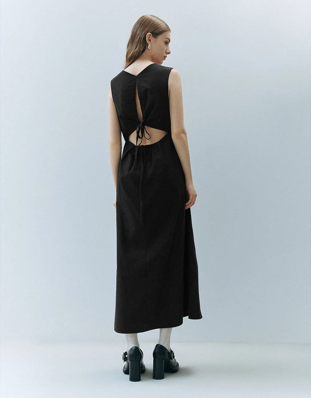 Sleeveless Crew Neck A-Line Dress sold by Urban Revivo product image thumbnail 2