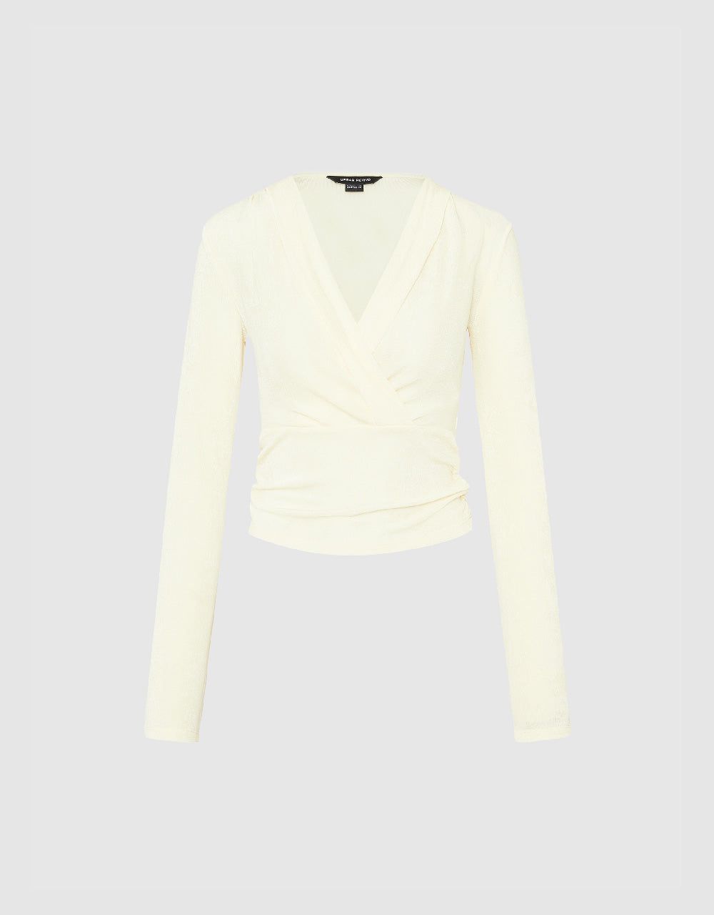 Surplice Front V-Neck Skinny T-Shirt sold by Urban Revivo product image thumbnail 2