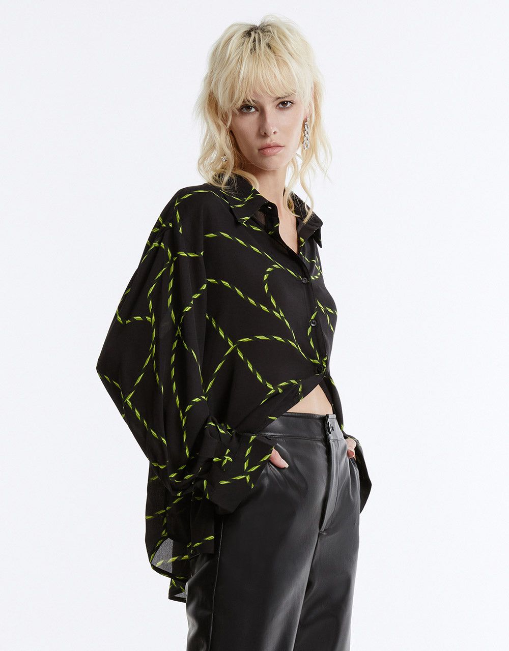 Printed Chiffon Shirt sold by Urban Revivo product image thumbnail 2