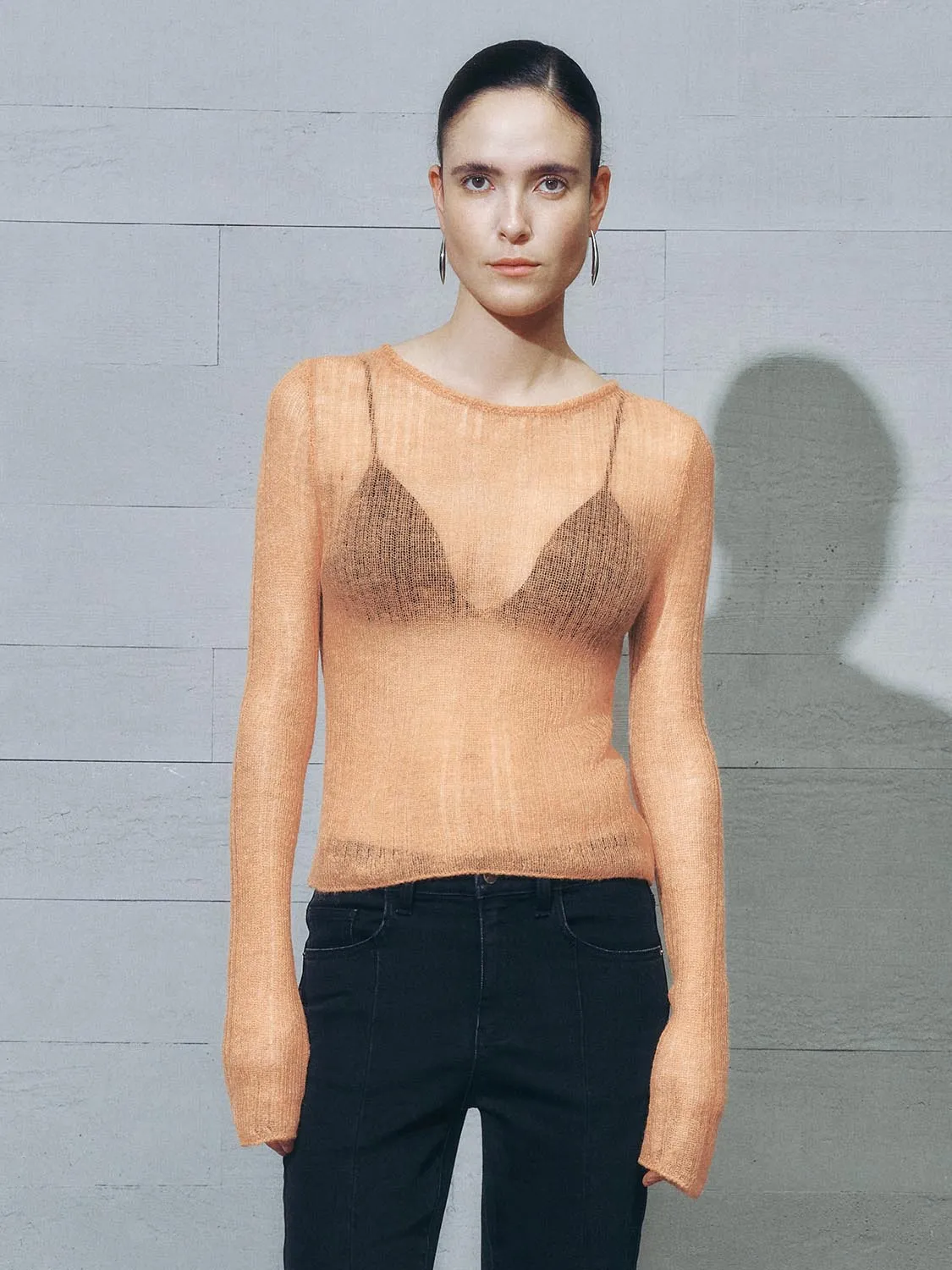 See-through Knitted T-Shirts sold by Urban Revivo