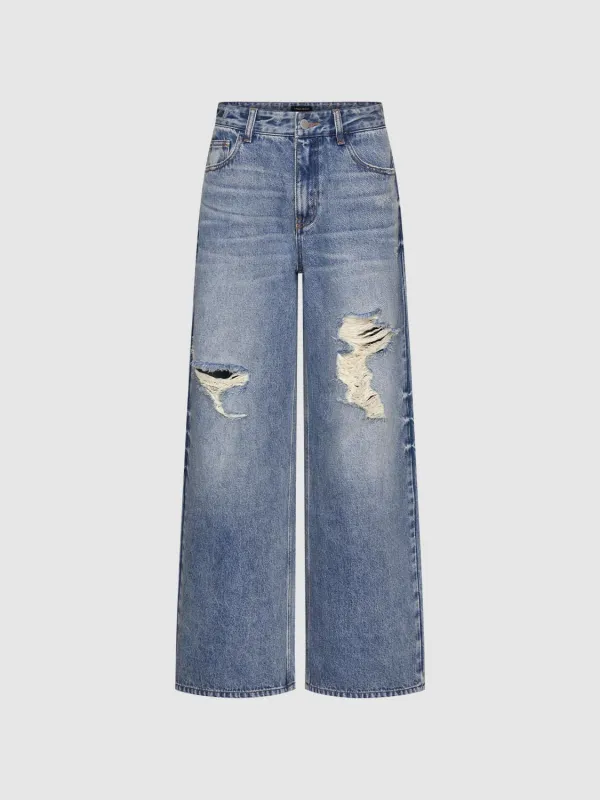 Ripped Denim Jeans sold by Urban Revivo