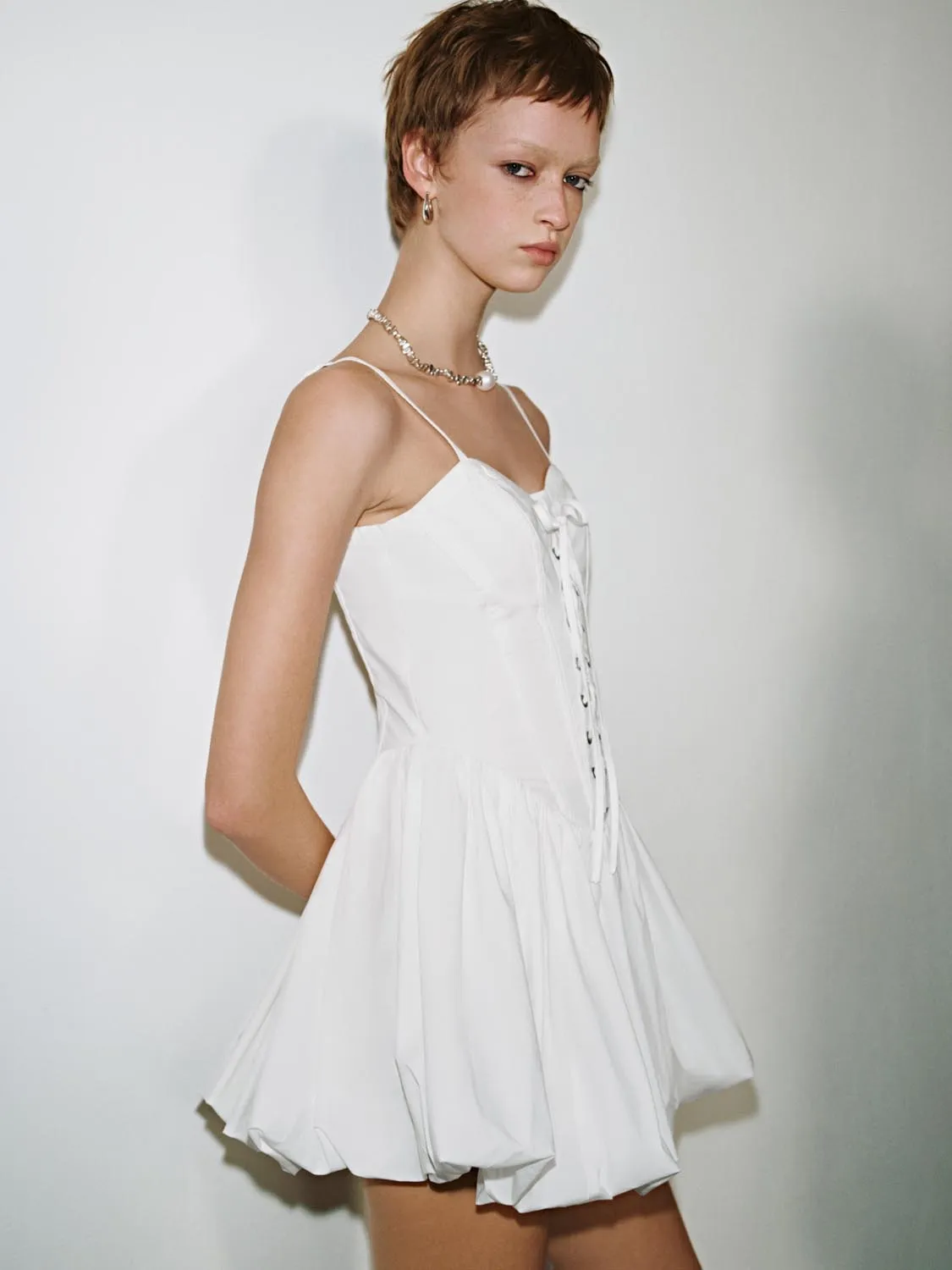 Lace Up Front Flared Dresses sold by Urban Revivo product image thumbnail 4