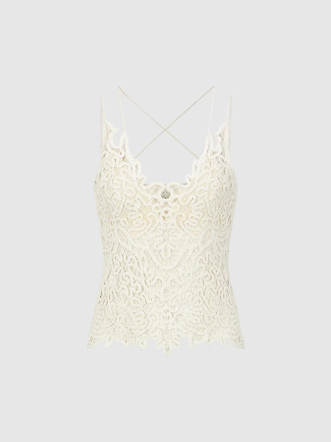 Lace Knitted Cami Tops sold by Urban Revivo product image thumbnail 3