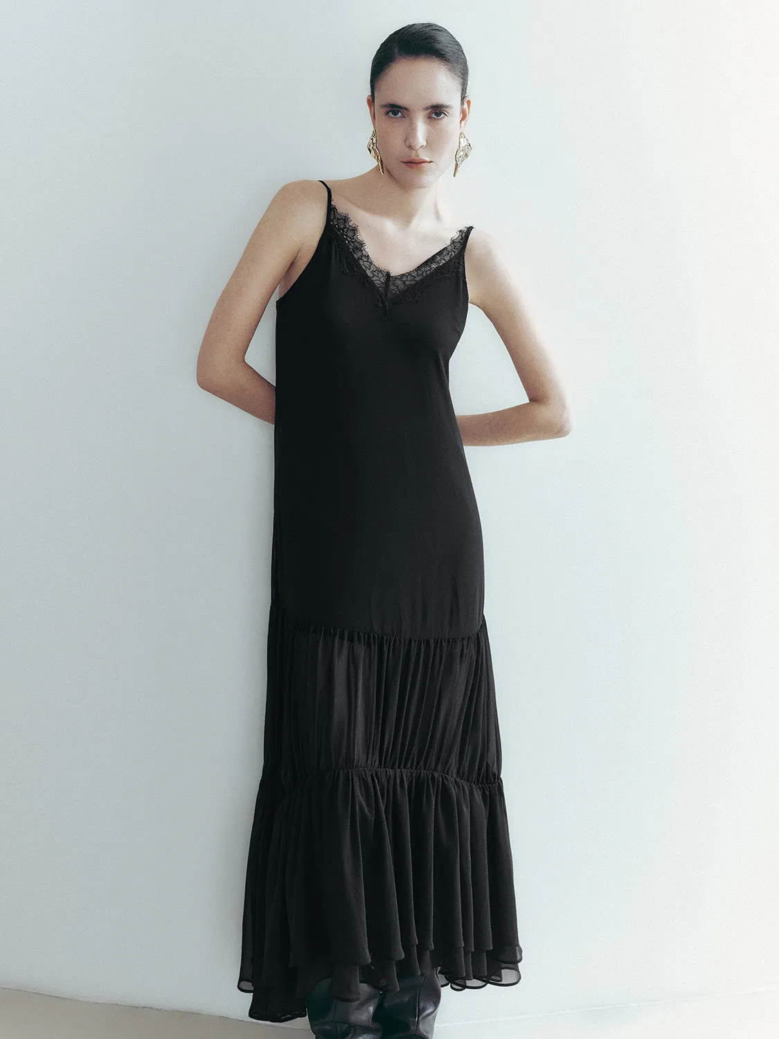 Lace Décor Sleeveless A-Line Dresses sold by Urban Revivo product image thumbnail 4