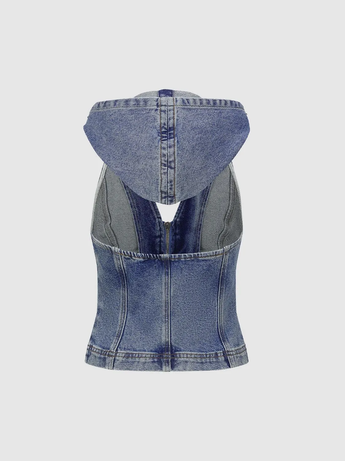 Hoodie Sleeveless Denim Shirts sold by Urban Revivo product image thumbnail 2
