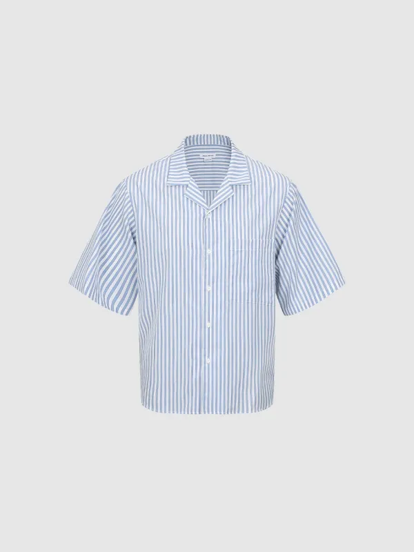 Stripe Camp Collar Shirts sold by Urban Revivo