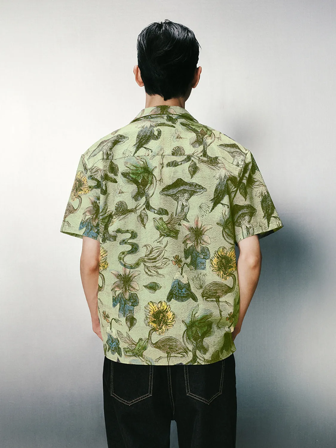 Printed Short Sleeve Shirts sold by Urban Revivo product image thumbnail 2