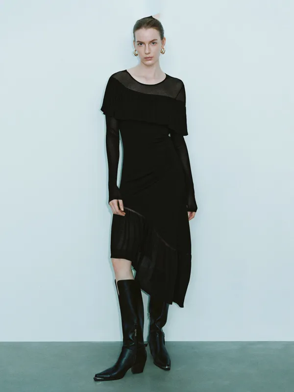 Irregular Hem Knitted Dresses sold by Urban Revivo