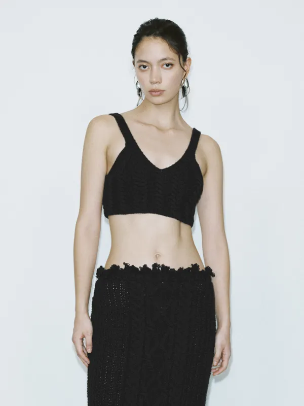 Knitted Cropped Tops sold by Urban Revivo