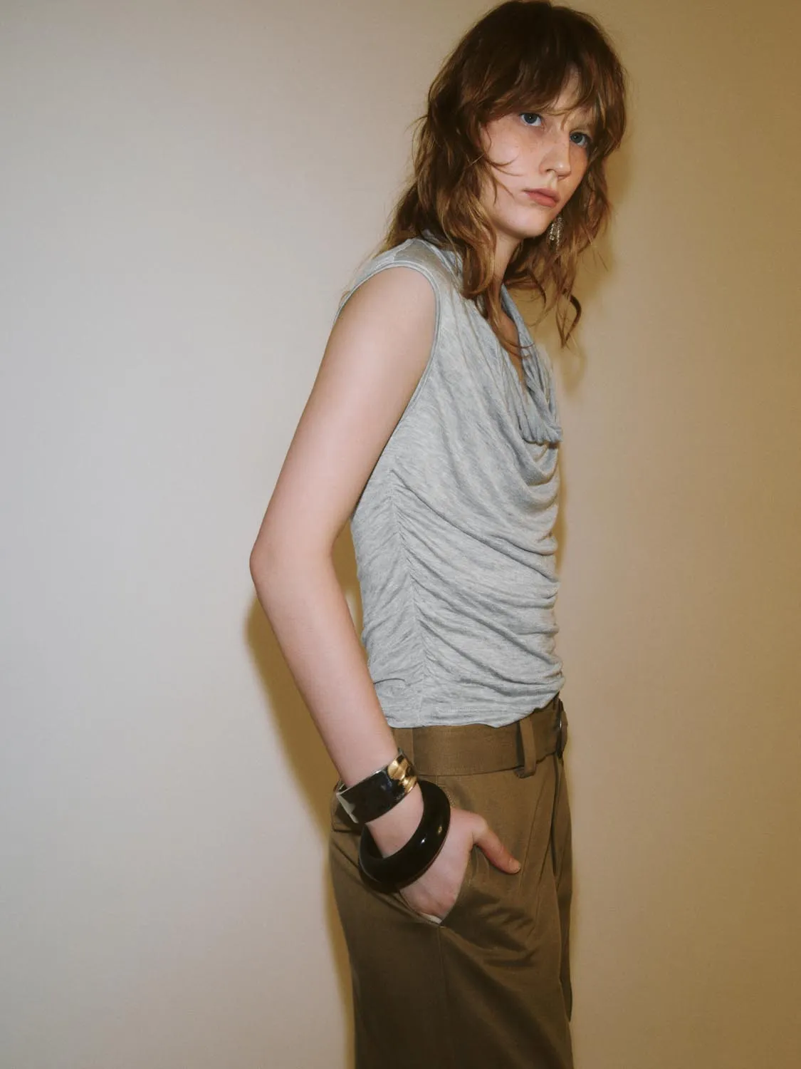 Cowl Neck Cap Sleeve T-Shirts sold by Urban Revivo product image thumbnail 2