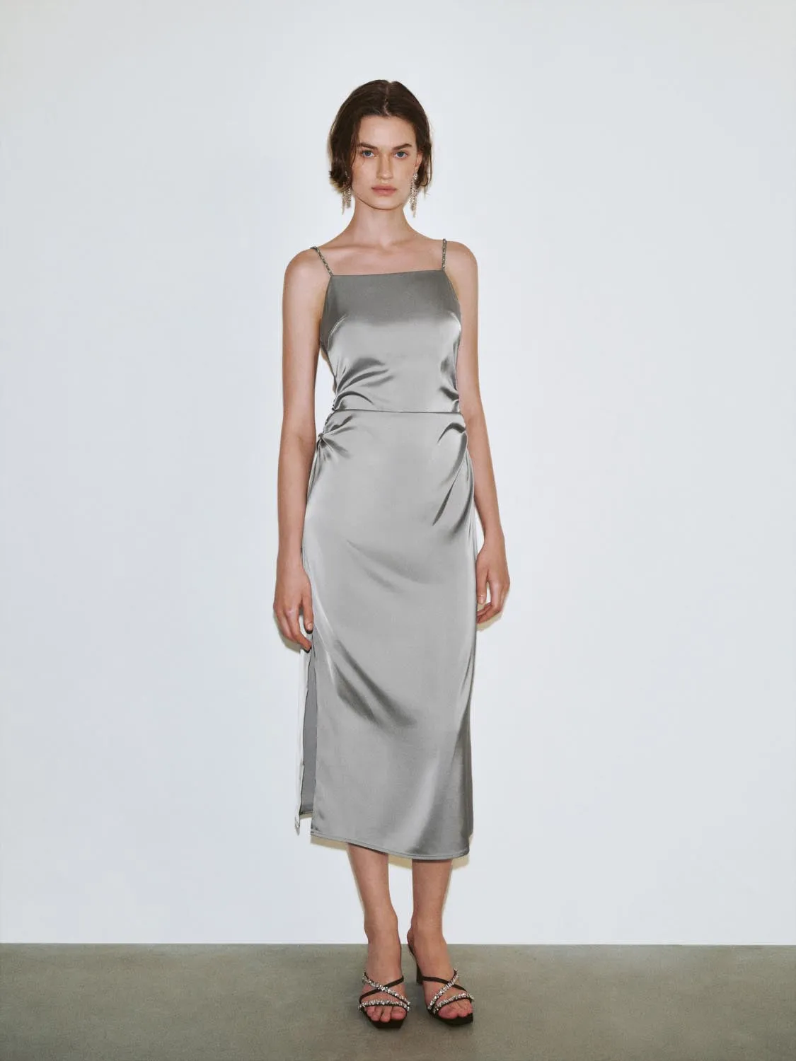 Camisole Ruched Midi Dresses sold by Urban Revivo product image thumbnail 4