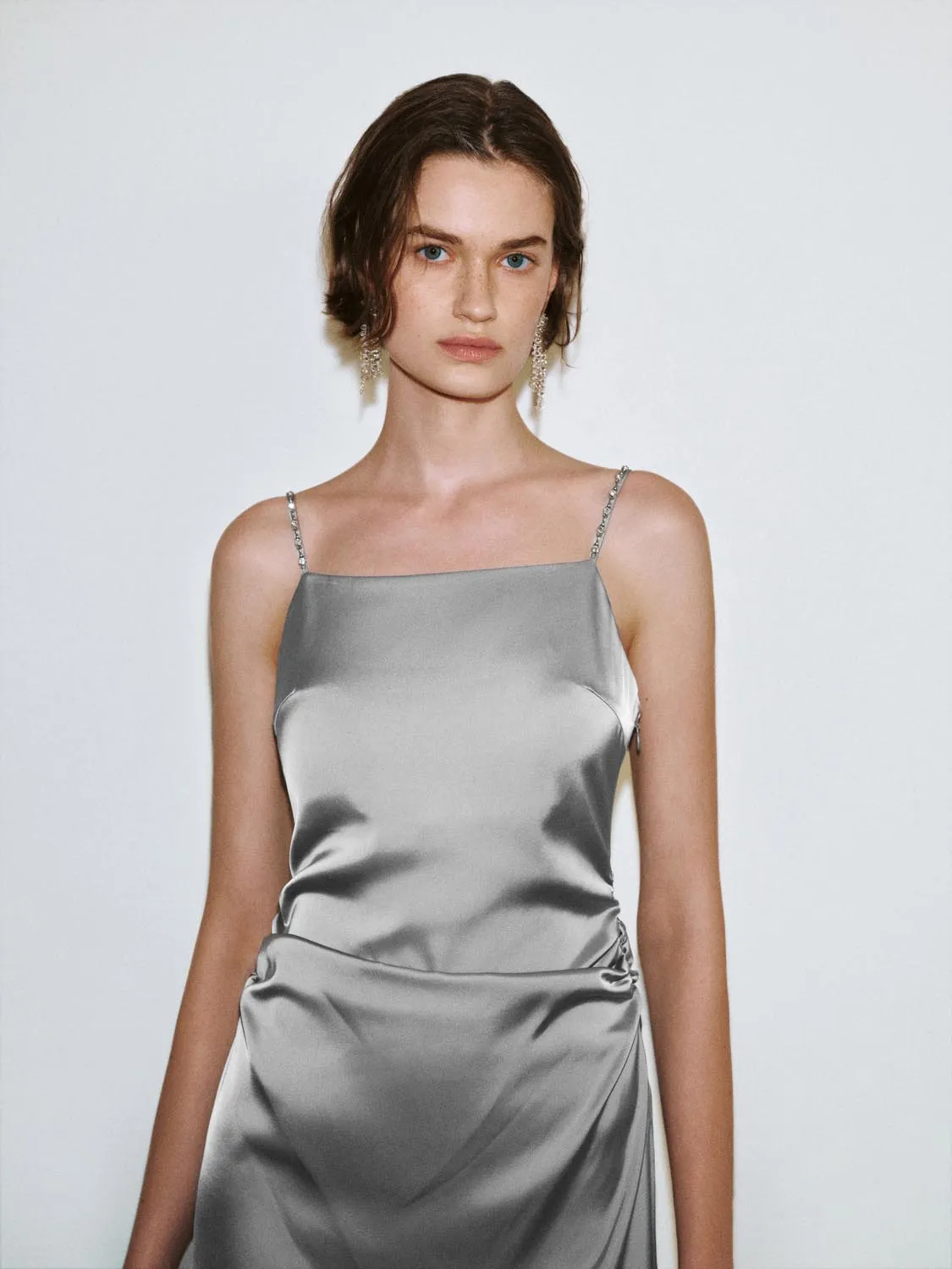 Camisole Ruched Midi Dresses sold by Urban Revivo product image thumbnail 3