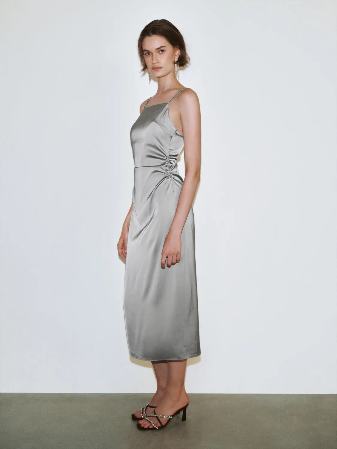 Camisole Ruched Midi Dresses sold by Urban Revivo product image thumbnail 5