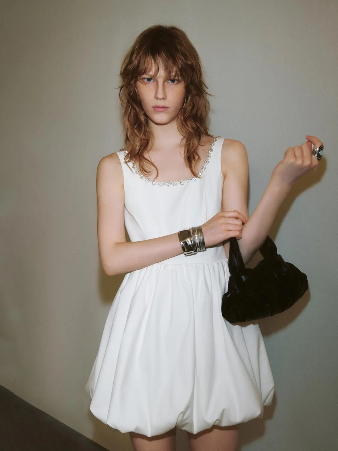 Crystal Embellished Bubble Mini Dresses sold by Urban Revivo