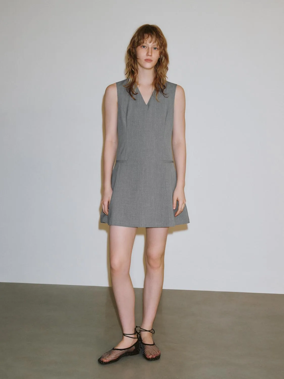 V-Neck A-Line Mini Dresses sold by Urban Revivo product image thumbnail 4