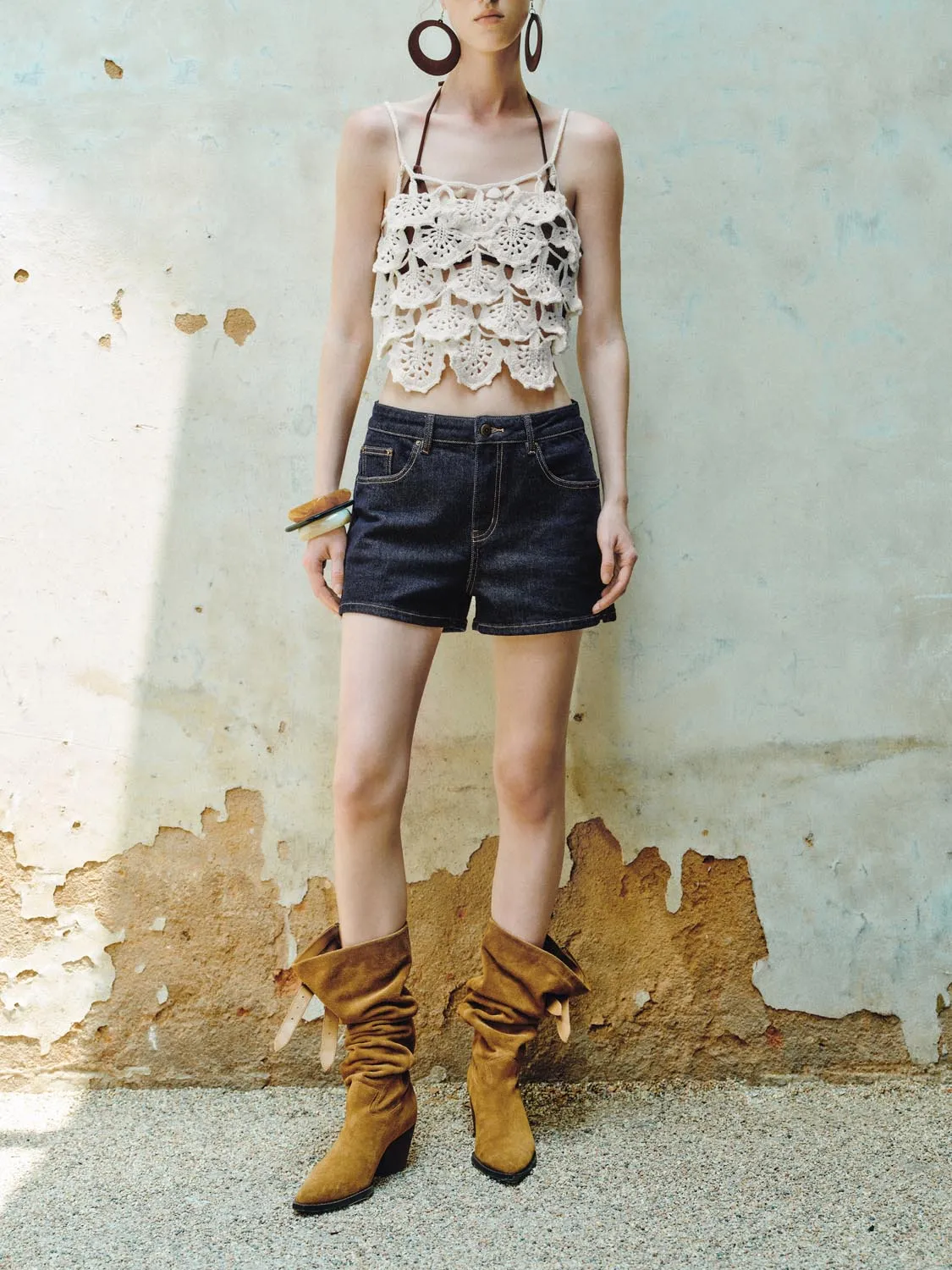 Denim Shorts sold by Urban Revivo product image thumbnail 2