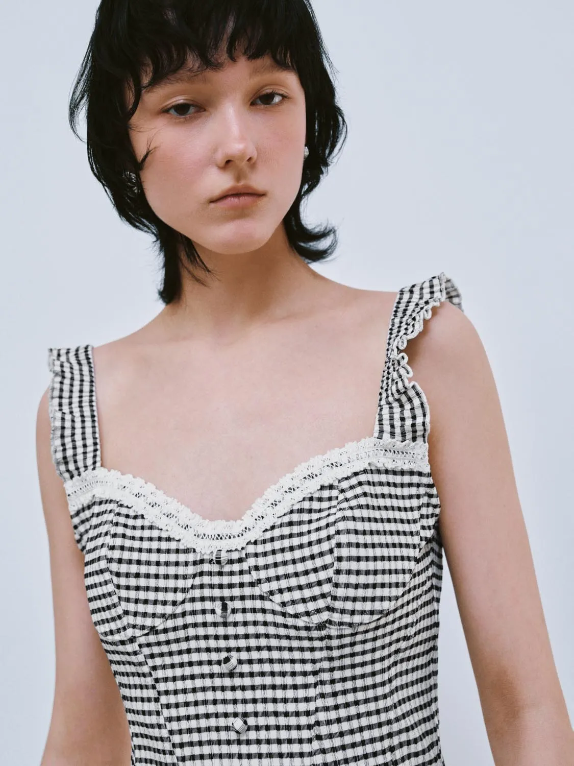 Plaid Wide Strap Cami Tops sold by Urban Revivo product image thumbnail 3