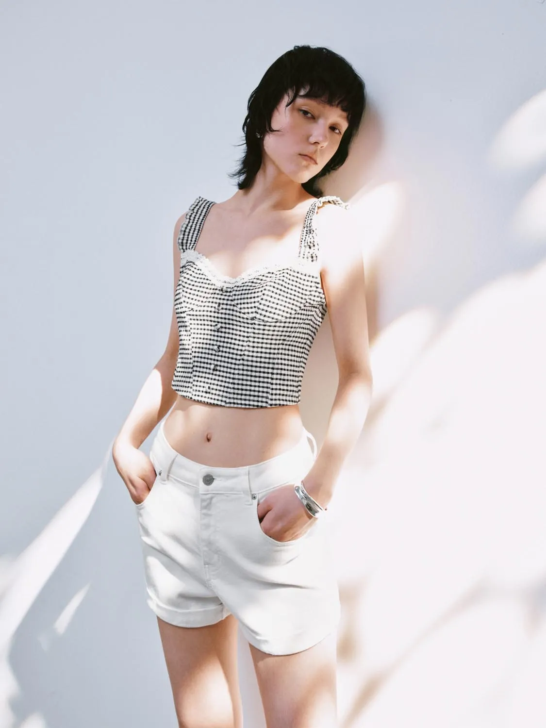 Plaid Wide Strap Cami Tops sold by Urban Revivo product image thumbnail 2