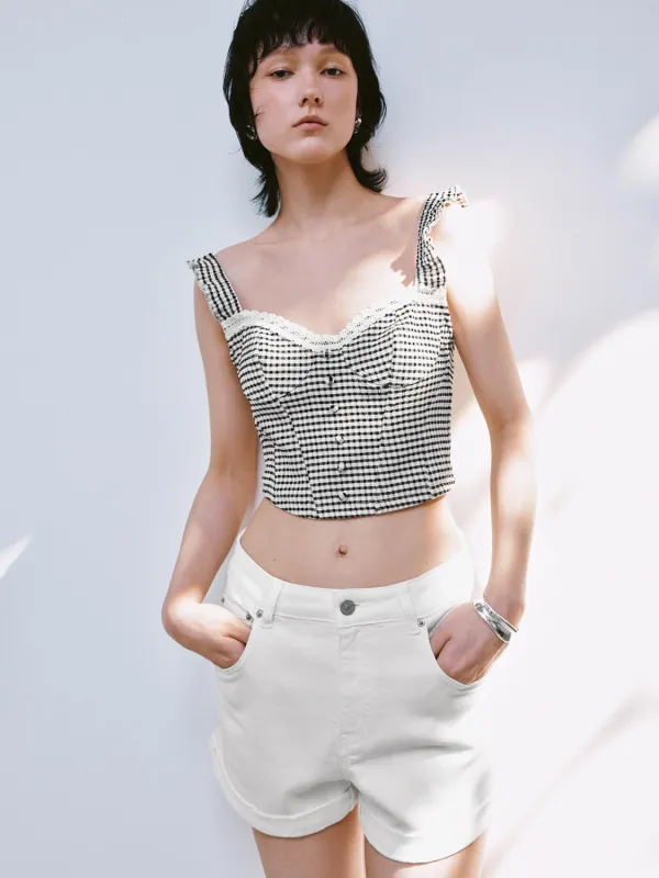 Plaid Wide Strap Cami Tops sold by Urban Revivo