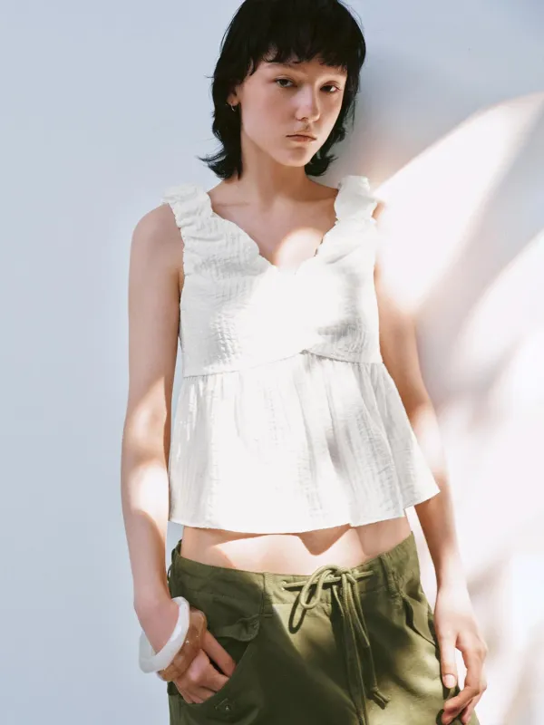 Ruffle Tank Tops sold by Urban Revivo