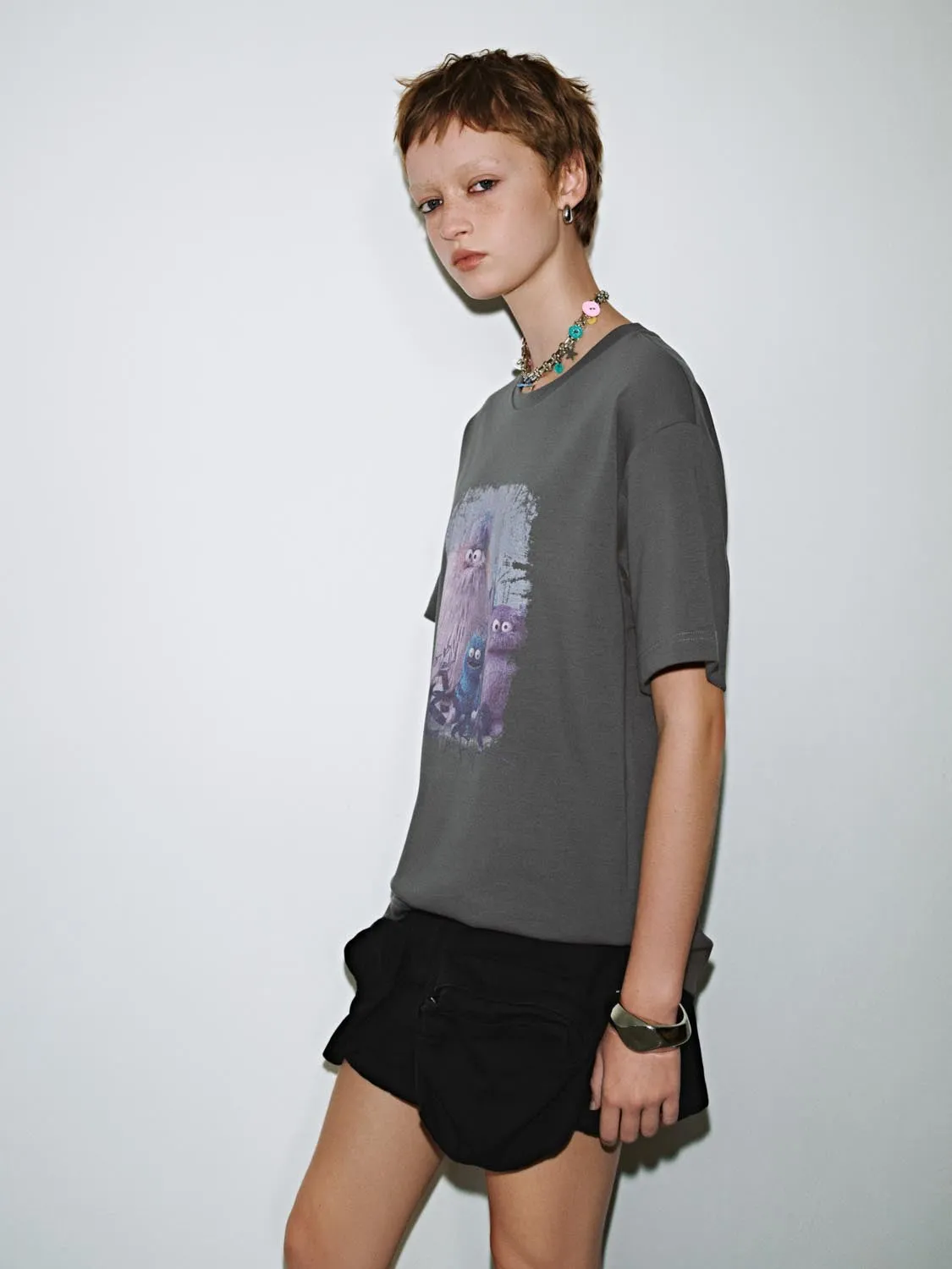 Printed Short Sleeve T-Shirts sold by Urban Revivo product image thumbnail 2