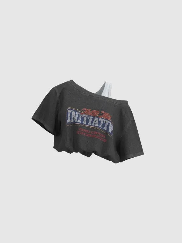 One Shoulder Cropped Tops sold by Urban Revivo
